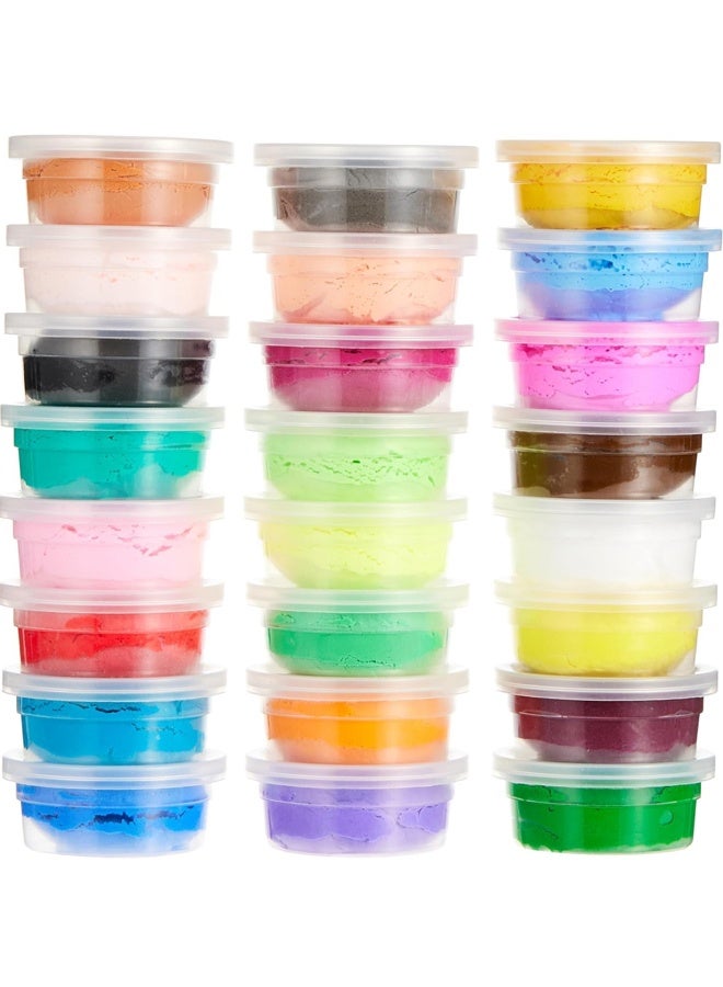 هالامودو 24 لون الهواء الجاف الطين مربع مستدير الخفيفة الطين DlY مجموعة - الطين والعجينة للأطفال مع الأدوات ، غير السامة ، خفيفة للغاية ، وسهلة الشكل للحرف الإبداعية DIY والنمذجة المتعة - Image 2