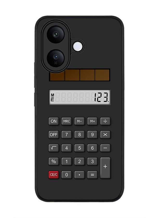 For vivo V60 Lite 5G / V60 Lite 4G Case,Slim fit Camera Protection, Shockproof Thin Phone cover  - Calc (Black)