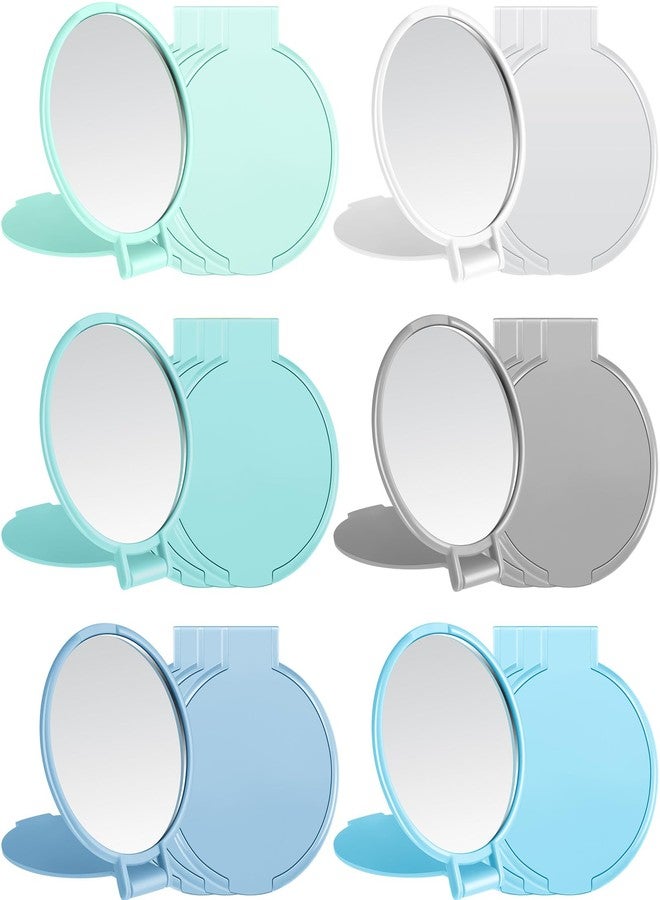 Jetec 12 Pieces Compact Mirrors Bulk Gifts Mini Vintage Pocket Mirrors for Purse Small Portable Folding Round Makeup Stuffs for Travel Daily Use Party Favors Women (Fresh Colors) - Image 1