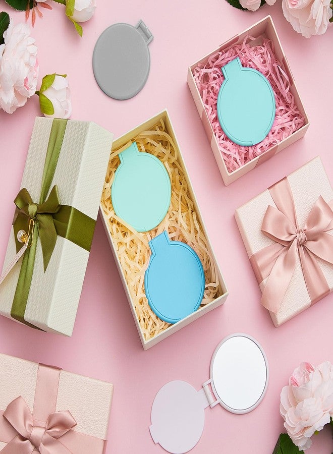 Jetec 12 Pieces Compact Mirrors Bulk Gifts Mini Vintage Pocket Mirrors for Purse Small Portable Folding Round Makeup Stuffs for Travel Daily Use Party Favors Women (Fresh Colors) - Image 5