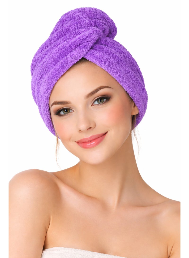 Microfiber Hair Drying Towel Wrap – Quick Dry, Super Absorbent & Lightweight-4 PIECE - Image 3