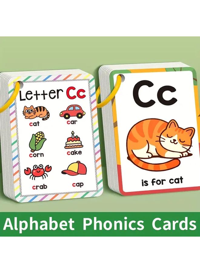 1 Set Phonics Flash Cards For Kids Ages 3 6 Alphabet Cards With Pictures Learn Letter Sounds Blending Educational Reading Tool Preschool Kindergarten - Image 5