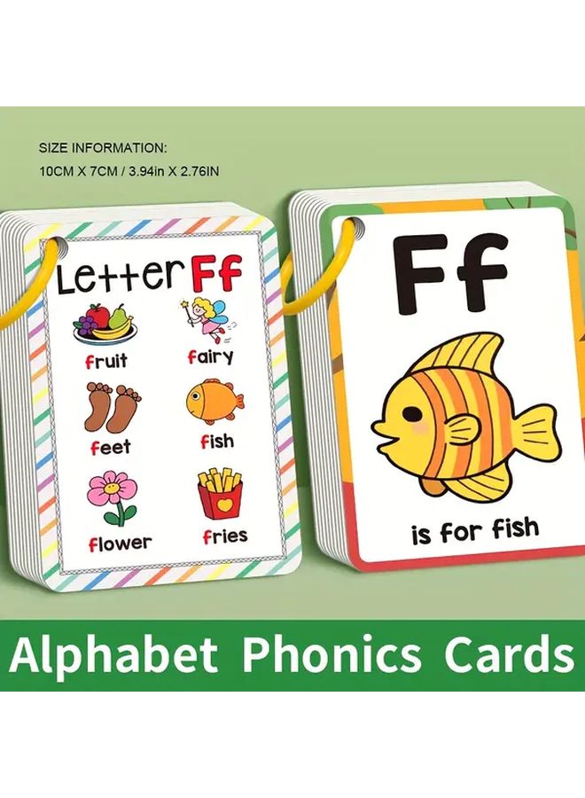 1 Set Phonics Flash Cards For Kids Ages 3 6 Alphabet Cards With Pictures Learn Letter Sounds Blending Educational Reading Tool Preschool Kindergarten - Image 3