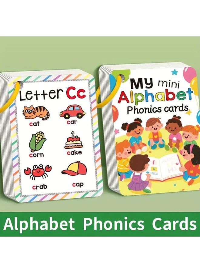 1 Set Phonics Flash Cards For Kids Ages 3 6 Alphabet Cards With Pictures Learn Letter Sounds Blending Educational Reading Tool Preschool Kindergarten - Image 1
