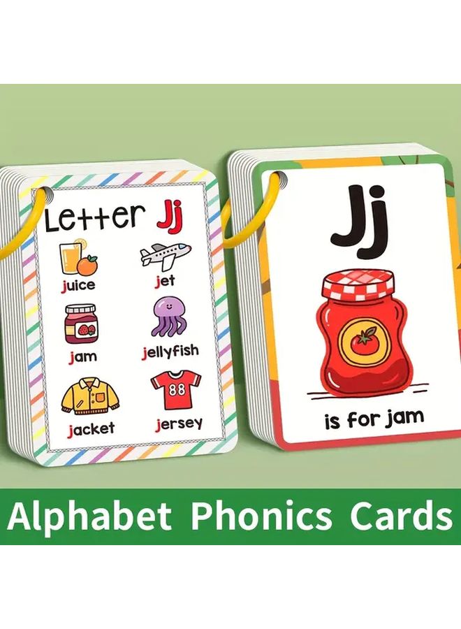 1 Set Phonics Flash Cards For Kids Ages 3 6 Alphabet Cards With Pictures Learn Letter Sounds Blending Educational Reading Tool Preschool Kindergarten - Image 4