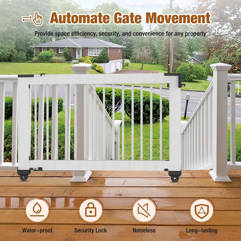 SDSNTE Sliding Gate KitHeavy Duty Sliding Gate Hardware for Smooth Secure Gate Operation  Easy Installation Black - Image 3