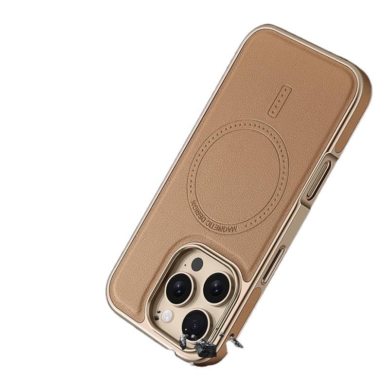 غطاء MagSafe بملمس جلد لـ iPhone 17 / 17 Air / 17 Pro / 17 Pro Max مع مغناطيس قوي وحماية من السقوط مع مقاوم للصدمات مع ملمس ناعم مع مقاوم للخدش باللون رمادي مغناطيسي - Image 4