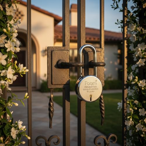 Foora Ultimate 65mm Long Shackle Padlock | Secure Your Home, Door, Gate, Shutter | Premium Double Locking 8 Lever | 5 Silver Keys Included | Made in India - Image 3