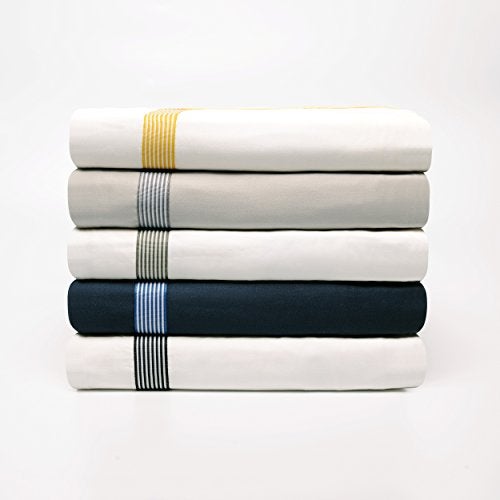 Superior Miller Cotton 300 TC Duvet Cover Set, Soft Comforter Covers, Bedroom Essentials, Coastal Striped, Includes 1 Duvet Cover with Button Closure, 2 Pillow Shams, King/California King, Black - Image 5