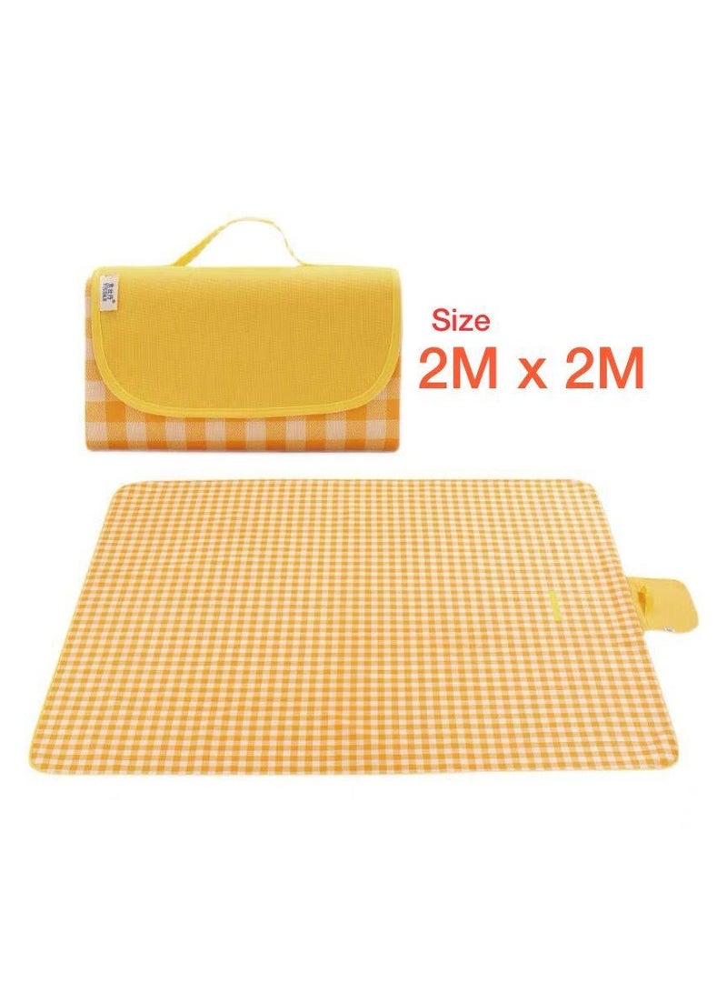 Generic Oxford Cloth Outdoor Picnic Mat Foldable Backpack Design Moisture-proof Garden Lawn Mat Beach Mat Tent Mat Camping Supplies (2M x 2M)  - Image 5