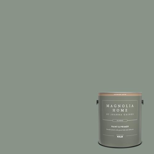 KILZ Magnolia Home by Joanna Gaines Classic Interior Wall, Ceiling, Trim Paint and Primer, Satin Finish, 1 Gallon - SILVERADO SAGE - Image 1
