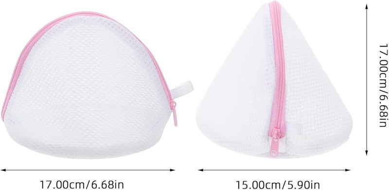 4Pcs White Mesh Bra Laundry Bags with Zipper Reusable Garment Organizer for Delicates - Image 2