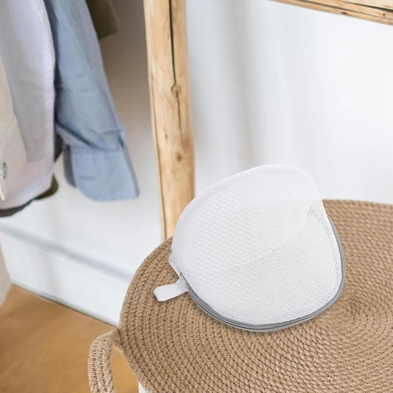 4Pcs White Mesh Bra Laundry Bags with Zipper Reusable Garment Organizer for Delicates - Image 4
