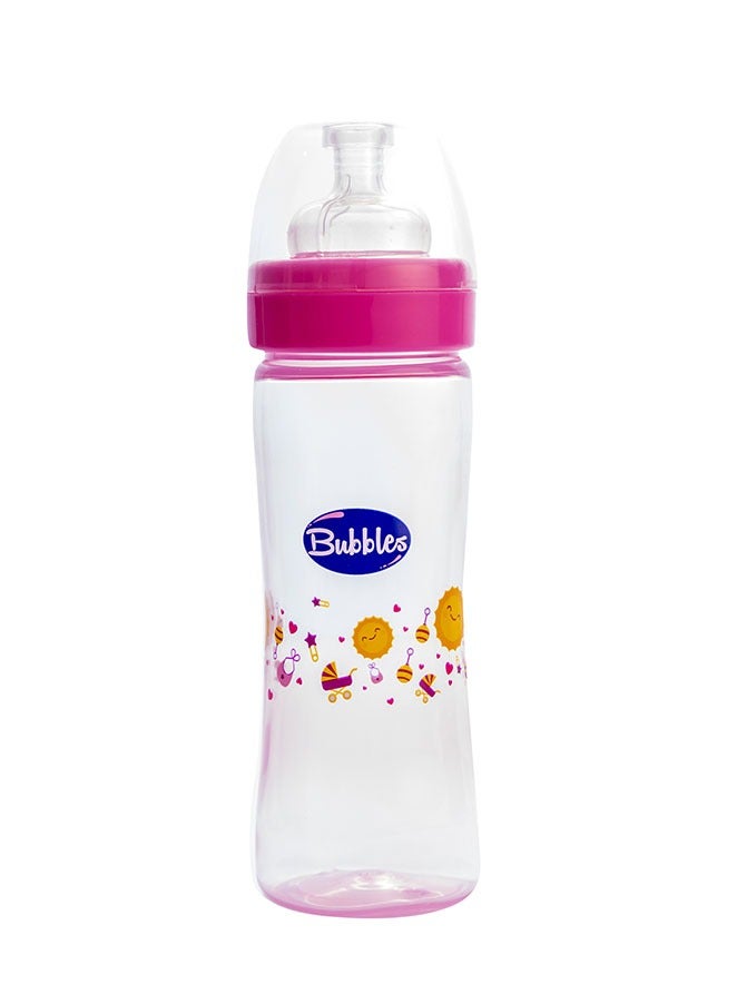 Bubbles Classic feeding bottle without hand 270ml Rose - Multishape - Image 1