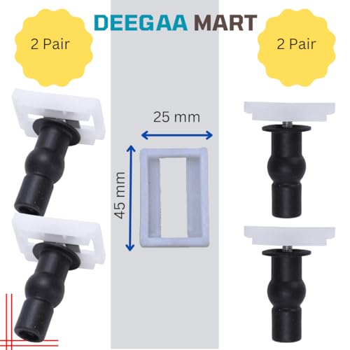 DEEGAA MART Toilet Seat Fixing Screw Set With Rubber Washer, Hydraulic Soft Closing, Expansion Bolts, Universal Mounting Set (Pack of 2, Size 45) - Image 4