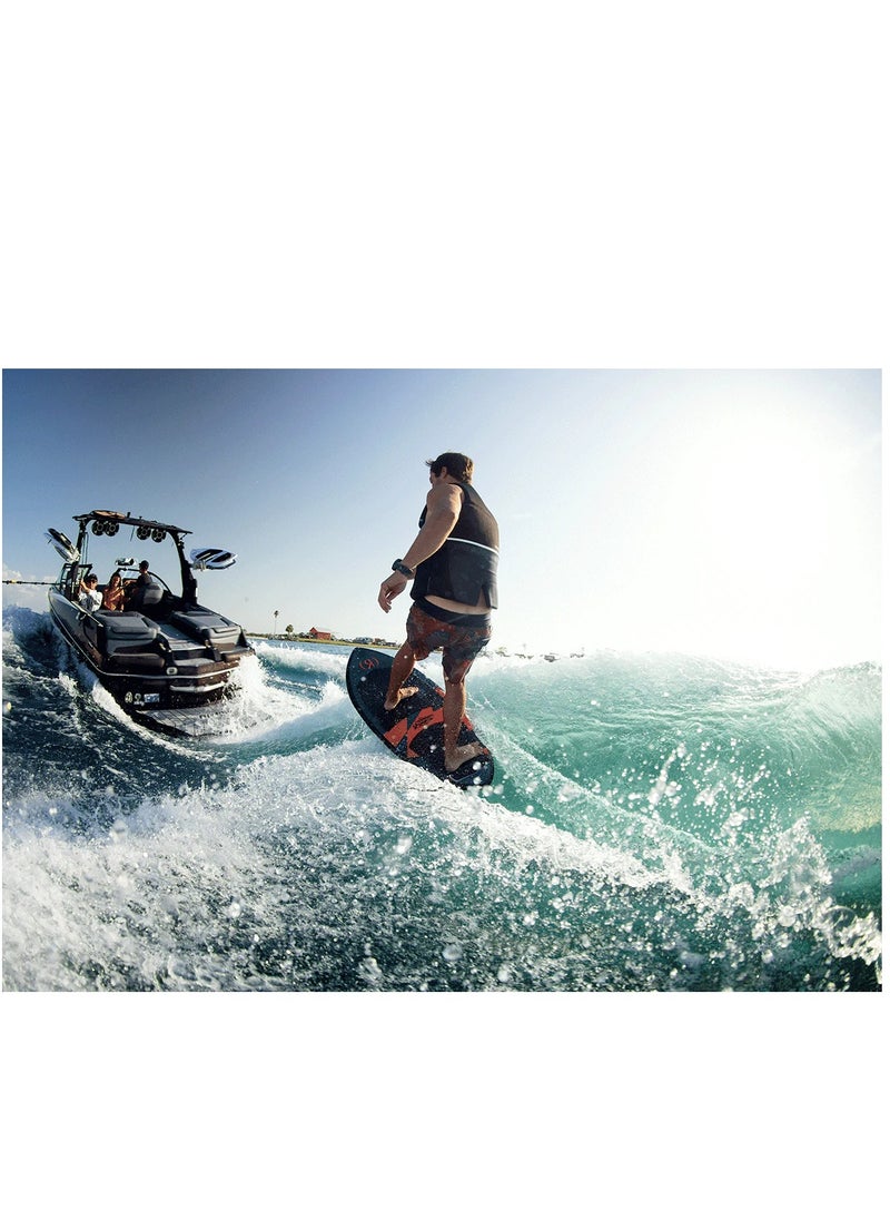 RONIX - RONIX WAKESURF - STANDARD CORE - SKIMMER (2024) - Teal / Red / Orange - Image 1