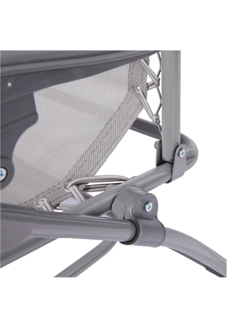 Patio Chaise Lounges Chair gravity chair with adjustable backrest and footrest Grey Sunlounger for Poolside Backyard and Beach