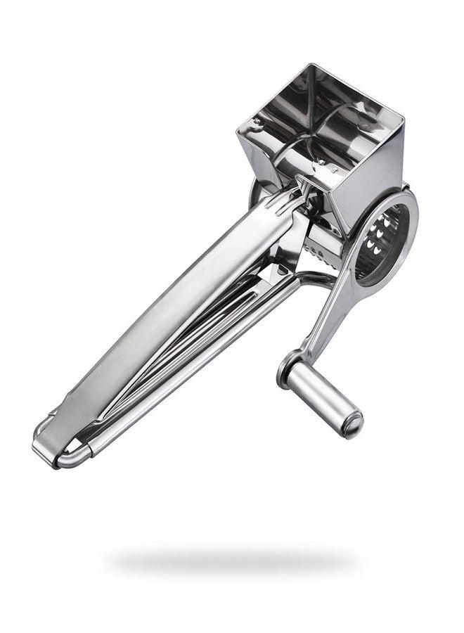 مبشرة جبن دوارة متعددة الأغراض من تونما مع أسطوانة يدوية واحدة من الفولاذ المقاوم للصدأ لبشر جبن البارميزان والموزاريلا والخضراوات وغيرها، بتصميم مريح - Image 1