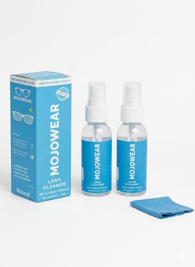 Mojowear Spectacle lens cleaner | Pack of 2 (100ml each) - Image 1