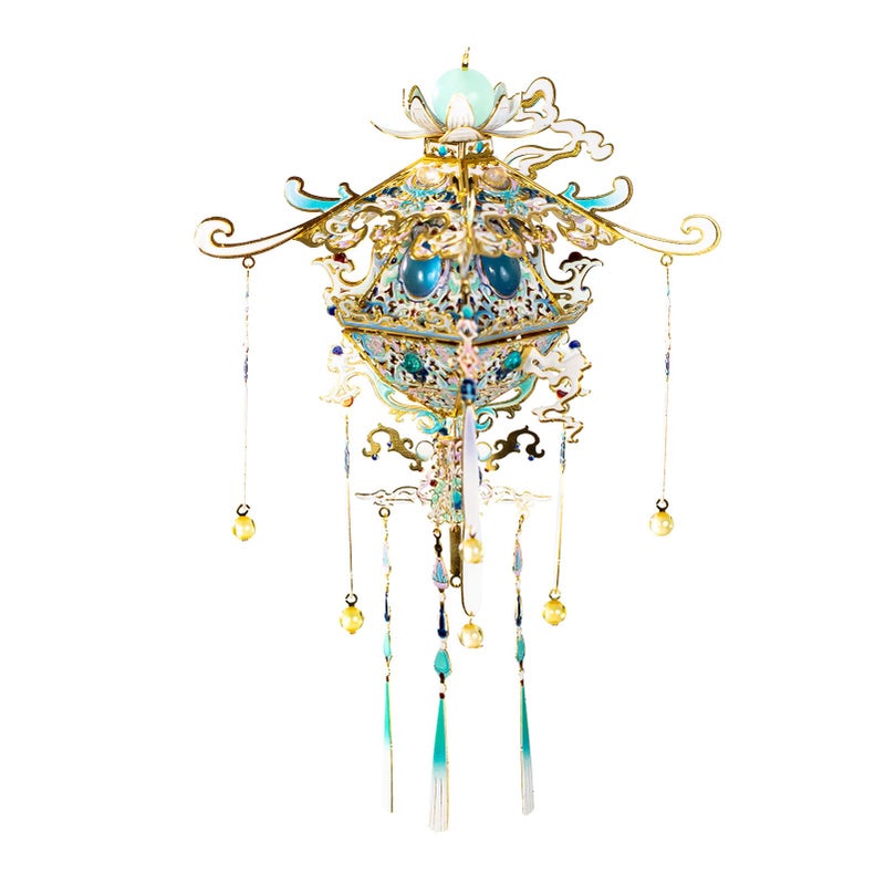 Mu 3D Metal Puzzles Model Kits Building For Adult To Build Scented Sachets C  Chinese Latern Ancient Palace Miniature Assembling  Birthday Diy Gifts And Home Decor - Image 1