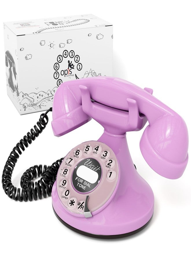Opis Technology Rotary Phone : The Funkyfon Cable/Vintage Rotary Phone/Retro Rotary Phone/Rotary Phone Landline/Rotary Phone Retro Style/Pink Rotary Phone/Rotary Phone Pink - Image 1