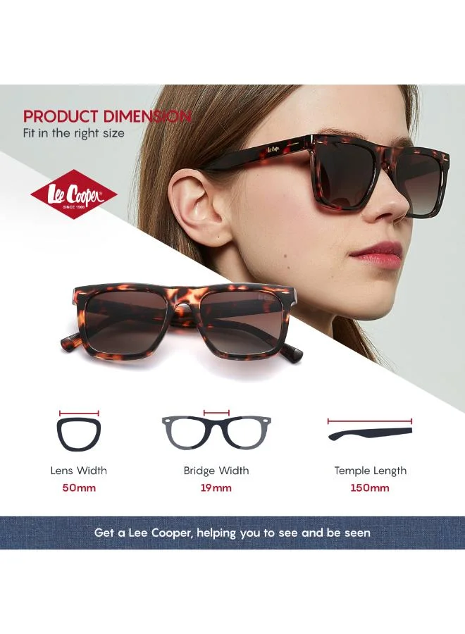 Lee Cooper Polarized Sunglasses Demi Frame Gr. Brown Mirror Lens 50mm  - LC1021C02