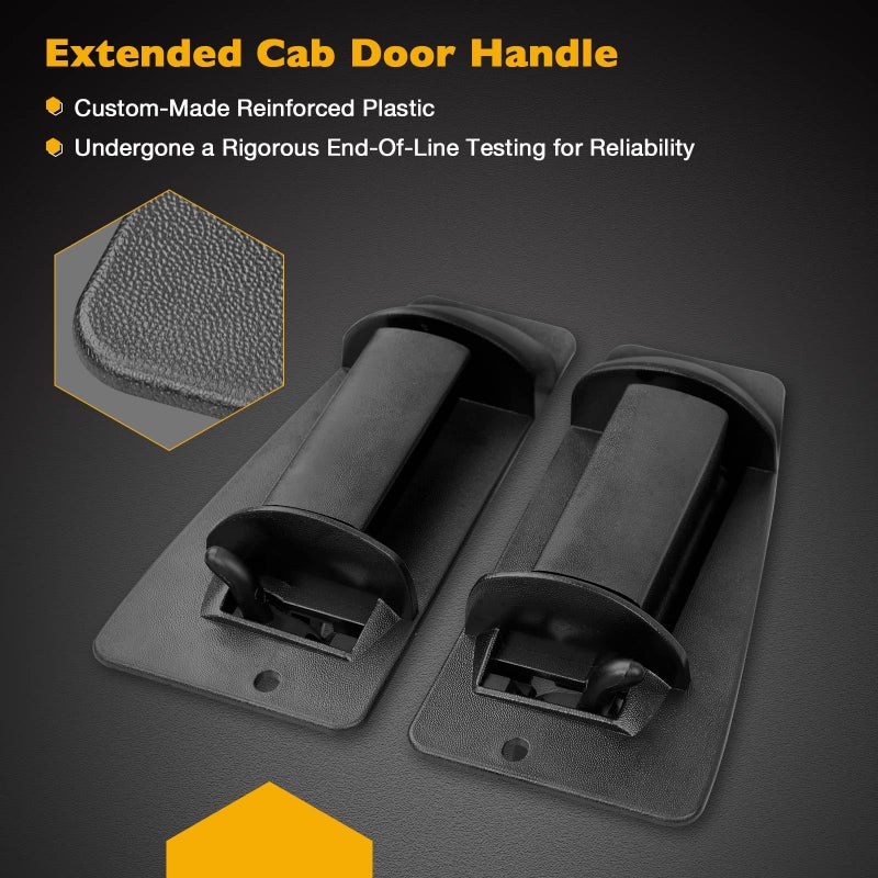 Gledewen Extended Cab Door Handle Rear Left Driver and Right Passgenger Side | for 1999-2007 Chevy Silverado GMC Sierra 1500 2500 3500 | Replaces# 15758171, 15758172 - Image 2