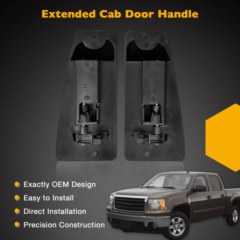 Gledewen Extended Cab Door Handle Rear Left Driver and Right Passgenger Side | for 1999-2007 Chevy Silverado GMC Sierra 1500 2500 3500 | Replaces# 15758171, 15758172 - Image 3