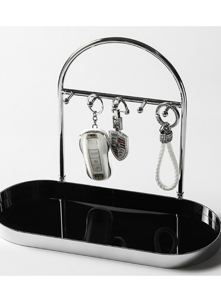 Household Miscellaneous Sorting Rack Desktop Iron storage Rack Ornament Tray Ins Antique Entrance Hanging Key Storage Rack  - Image 1