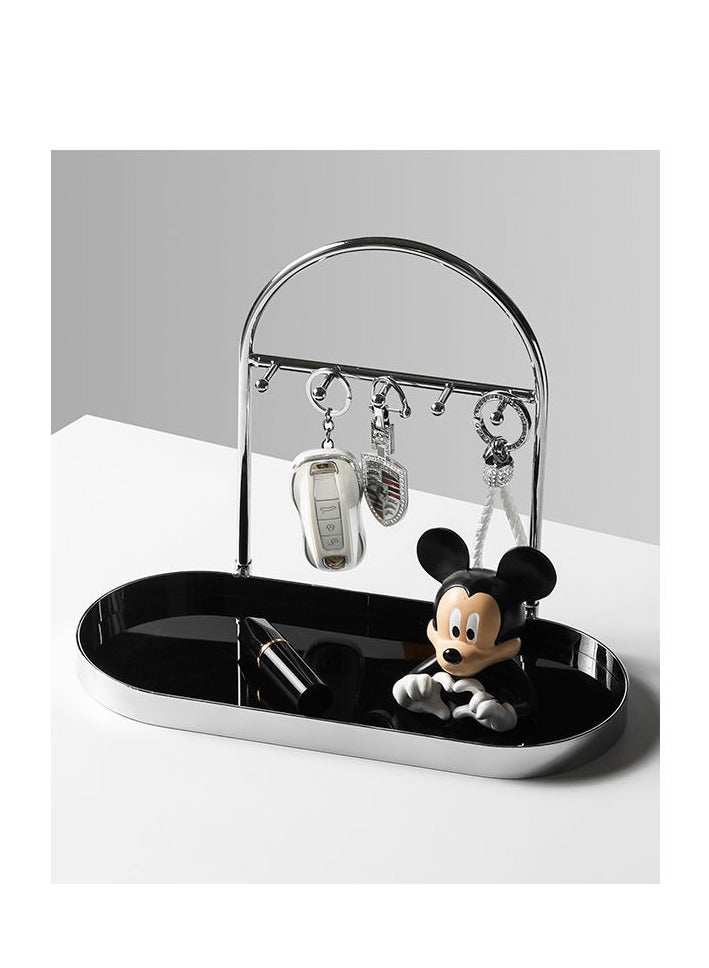 Household Miscellaneous Sorting Rack Desktop Iron storage Rack Ornament Tray Ins Antique Entrance Hanging Key Storage Rack  - Image 2