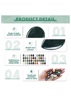 Y&D 30 Pieces Worry Stones for Anxiety Teardrop Crystal Bulk 0.9 Inch Waterdrop Gemstone Thumb Healing Stress Pocket Stone Pendants Decor Witchcraft DIY Meditation (Color Random)  - Image 5