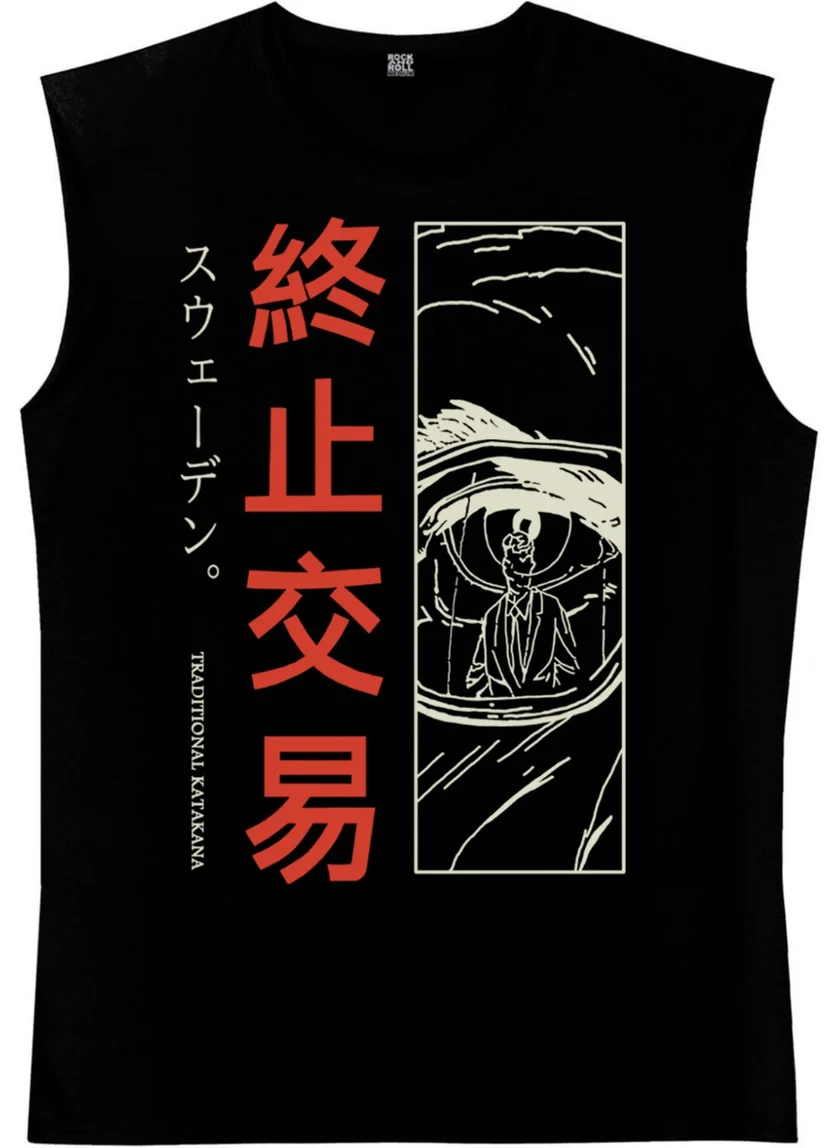 Rock&Roll One Eye Black Cut Sleeve|sleeveless Undershirt Men's T-Shirt