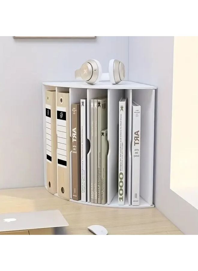 Fan Shaped 7 Layer Desktop Organizer With A4 File Storage Modern Nordic Style - Image 3