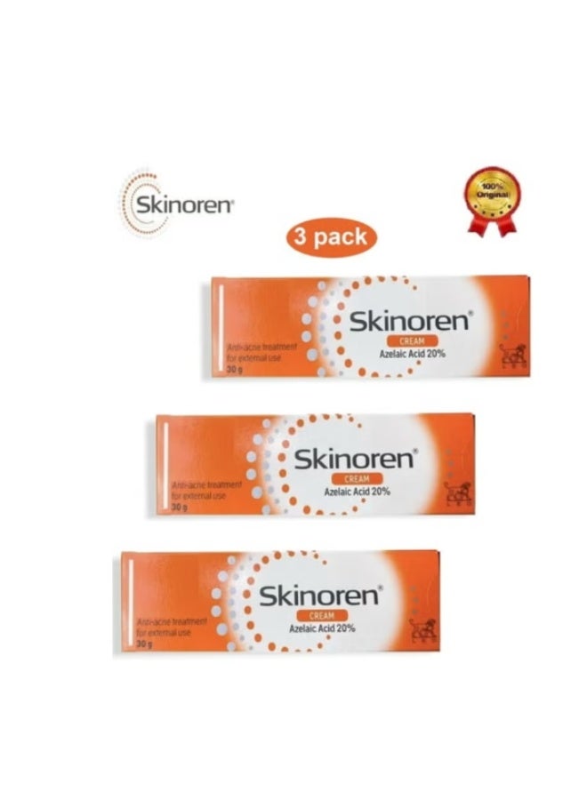 Skinoren (3 Pack) Skinoren 20% Azelic Acid Cream 3×30g - Image 1
