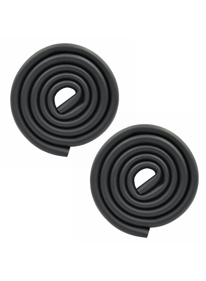 M2cbridge U Shape Extra Thick Furniture Table Edge Protectors Foam Baby Safety Bumper Guard 6.5 Ft (Black (6.5ft x2)) - Image 1