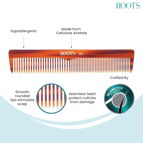 ROOTS Hair Comb 26A Cellulose acetate material - Image 2