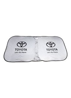TOYOTA TOYOTA Car Sun Shade UV Rays and Heat Protector Sun Visor Foldable Keep Your Vehicle Cool Blocks UV Rays, Car Windshield Sunshade  - Image 3