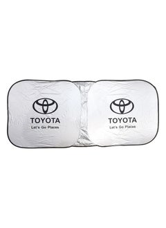 TOYOTA TOYOTA Car Sun Shade UV Rays and Heat Protector Sun Visor Foldable Keep Your Vehicle Cool Blocks UV Rays, Car Windshield Sunshade  - Image 2