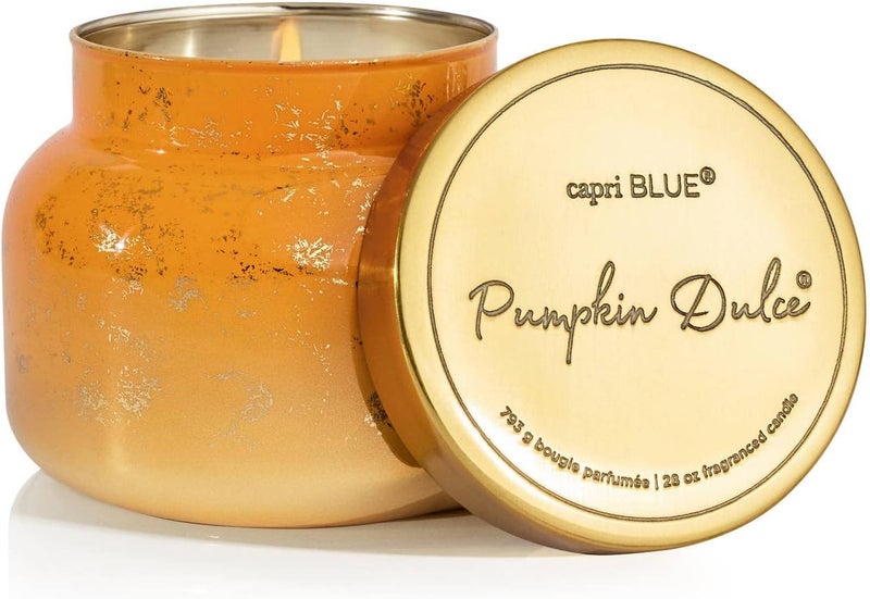 Capri Blue Glimmer Jar Candles - Luxury Holiday Scented Candles for Home - Long Lasting Soy Wax Blend - Scented Holiday & Home Decor - Pumpkin Dulce Oversized Signature Jar (28 oz) - Image 2