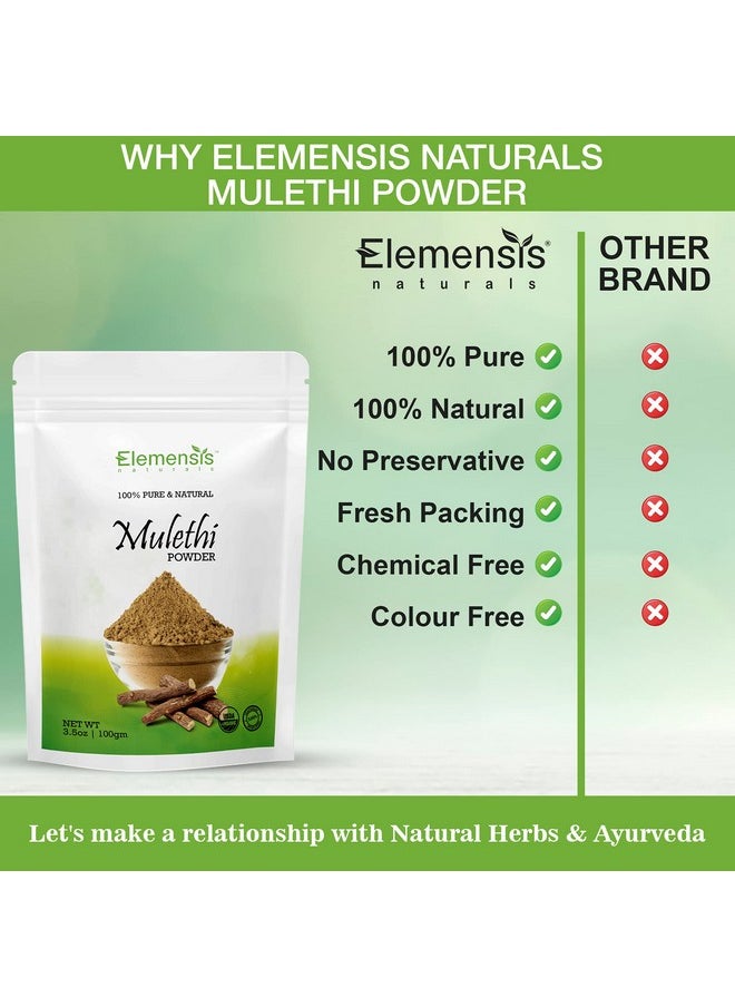 Elemensis Naturals - Pure & Natural Mulethi Powder For Skin Whitening, Licorice Powder For Body, Skin And Hair, 200Gm - Image 1