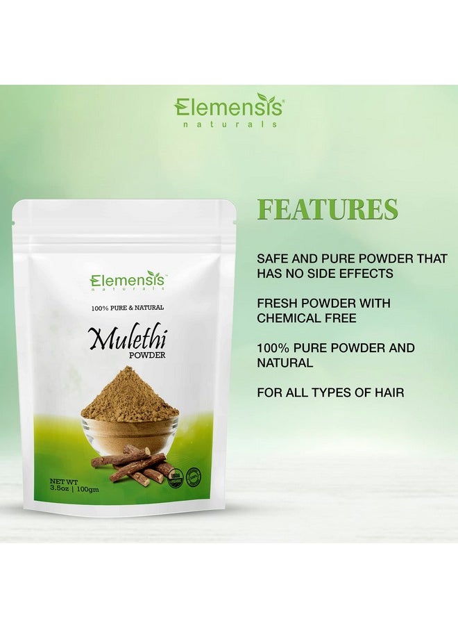 Elemensis Naturals - Pure & Natural Mulethi Powder For Skin Whitening, Licorice Powder For Body, Skin And Hair, 200Gm - Image 1