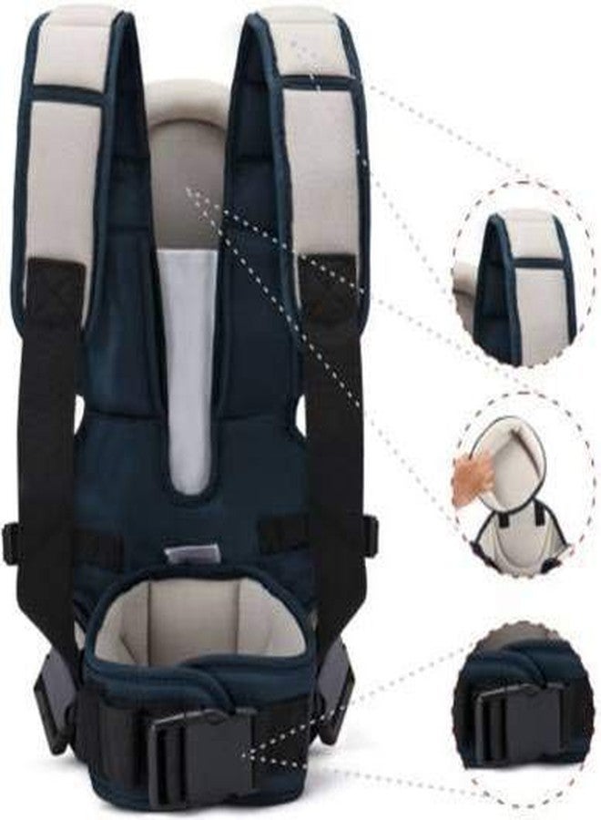 Crawl'in Toddler 3 In 1 Baby Carrier With Detachable Bib & Head Cushion Ergonomic Multi Functional Baby Carrier Baby Carrier (Navy Blue, Front Carry Facing Out) - Image 2
