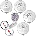 Fumete Gymnastics Gifts for Girls 4 Pack Inspirational Compact Mirror Gymnastics Team Gifts Bulk Rose Gold Magnifying Makeup Mirror for Gymnast Coach Appreciation Dance Competition GiftLight Purple - Image 2