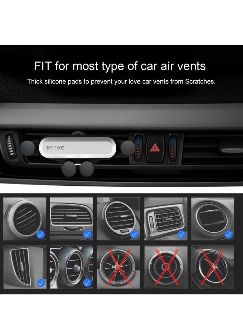 CATANES Universal Car Mount Holder 360 Degree Rotatable Gravity Phone Holder for Mobile Phones with Widths from 67 to 86mm /Model F1908 /Silver - Image 5