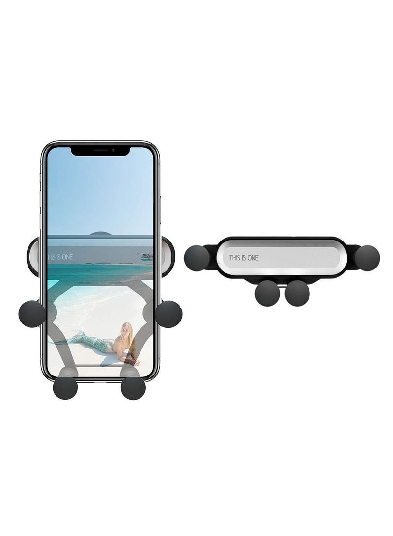 CATANES Universal Car Mount Holder 360 Degree Rotatable Gravity Phone Holder for Mobile Phones with Widths from 67 to 86mm /Model F1908 /Silver - Image 1