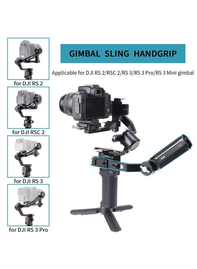 Hersmay مقبض يد قابل للتعديل من المعدن لحامل الجيمبال لجهاز DJI RS 4 ميني، RS 4، RS 4 برو، RS 3 ميني، DJI RS 2، RSC 2، RS 3، RS 3 برو، ملحقات مثبت يدوي للجيمبال - Image 3