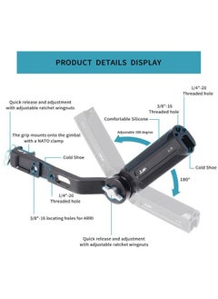 Hersmay Metal Adjustable Sling Handgrip Gimbal Sling Handle for DJI RS 4 Mini, RS 4, RS 4 Pro, RS 3 Mini,DJI RS 2,RSC 2, RS 3, RS 3 Pro Gimbal Handheld Stabilizer Accessories  - Image 2