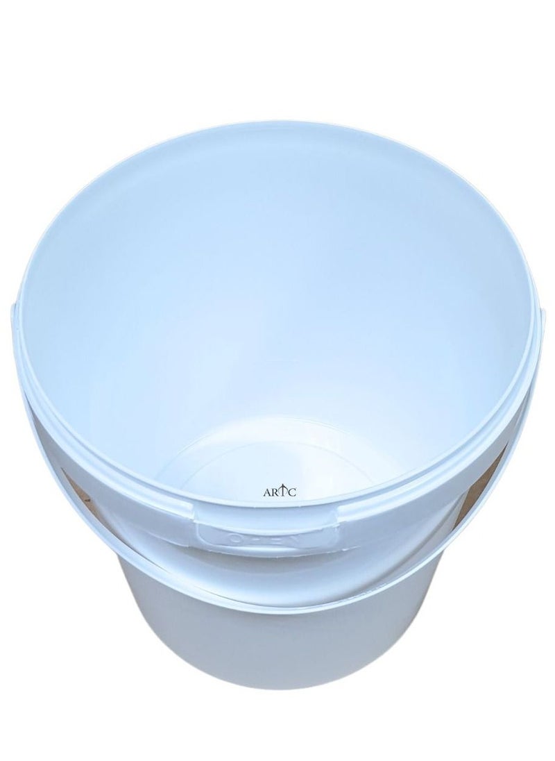 ARTC - Multipurpose 3 Pieces Set Food Grade White Plastic Yogurt Bucket PP Container With Tamper Evident Lid - Image 1