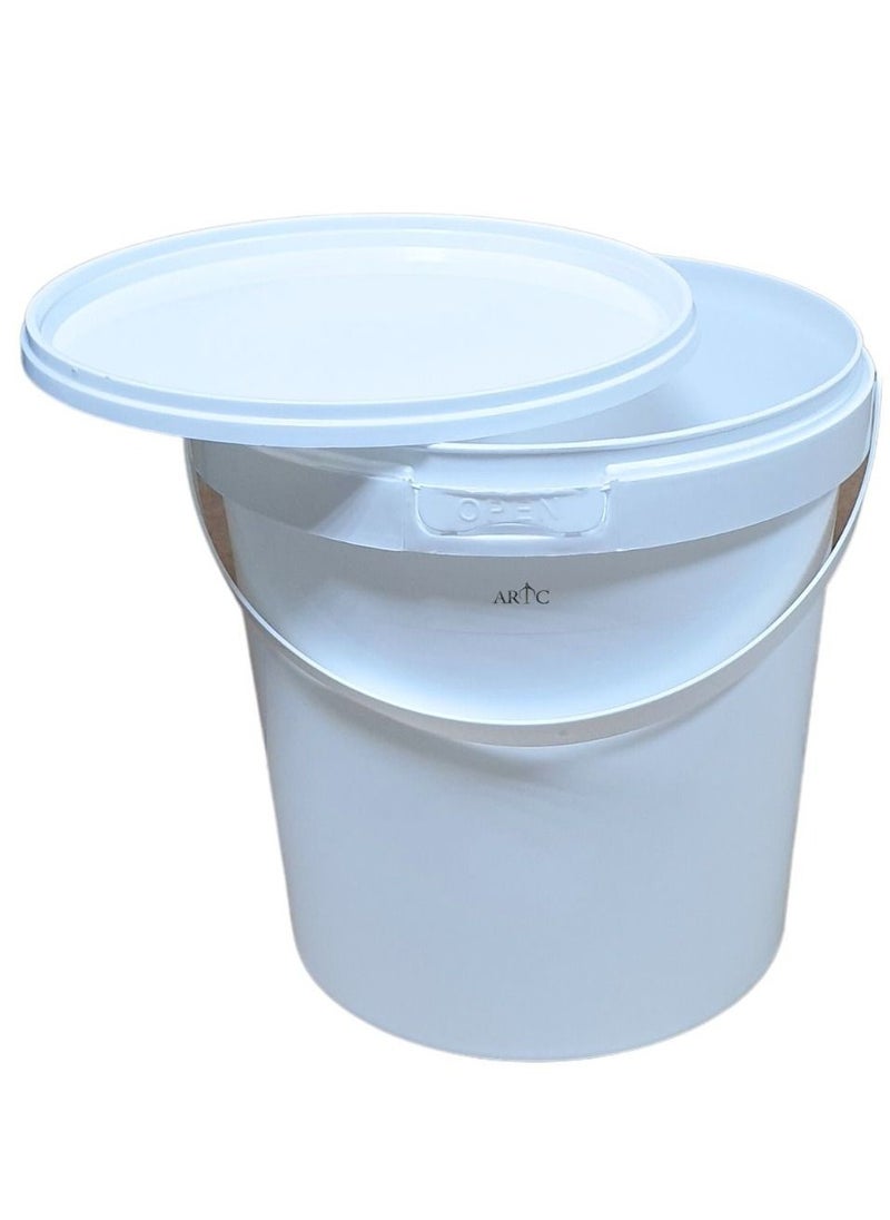 ARTC - Multipurpose 3 Pieces Set Food Grade White Plastic Yogurt Bucket PP Container With Tamper Evident Lid - Image 1