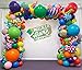 BALONAR Sweet Candy Rainbow Balloon Garland Arch Kit with 155pcs Yellow Blue Orange Red Purple Lollipop Balloons for Christmas Candyland Birthday Party Decorations - Image 3